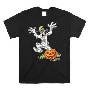 Goofy Mummy Pumpkin Cute Halloween Cartoon T Shirt